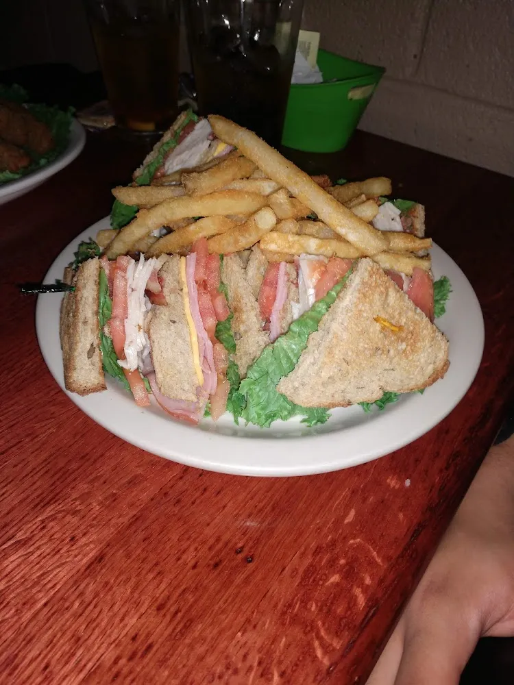 Club Sandwich and Fries
